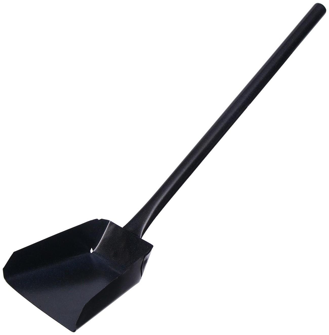 Совок хозяйственный, 13 × 11 × 5 см, металл, черенок 47 см