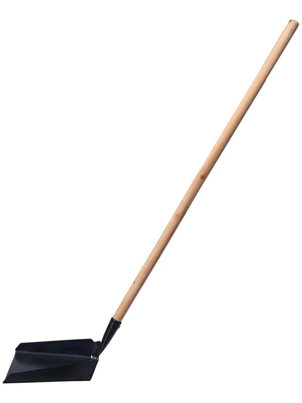 Совок хозяйственный, 19 × 19 × 5 см, металл, деревянный черенок 80 см