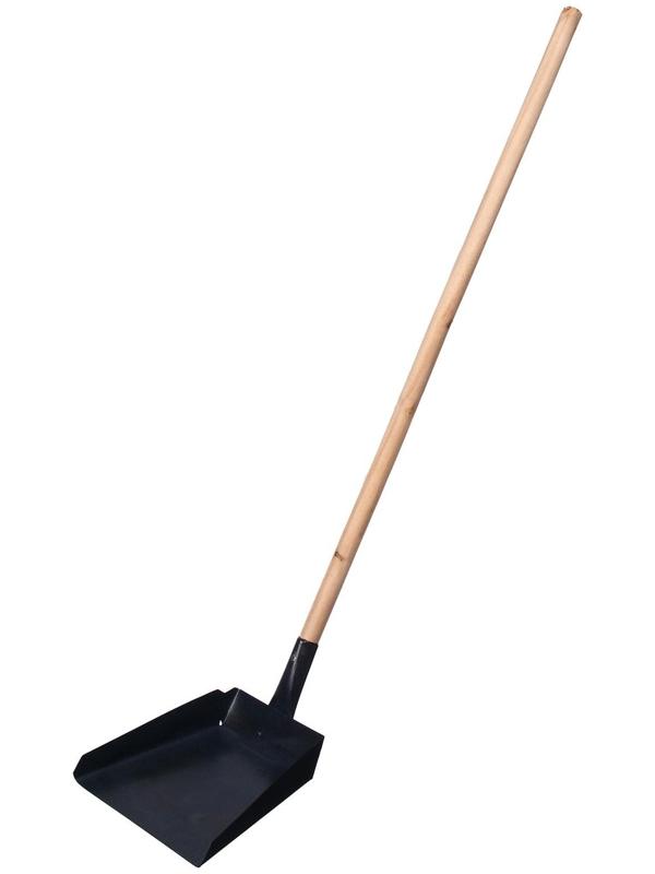 Совок хозяйственный, 19 × 19 × 5 см, металл, деревянный черенок 80 см