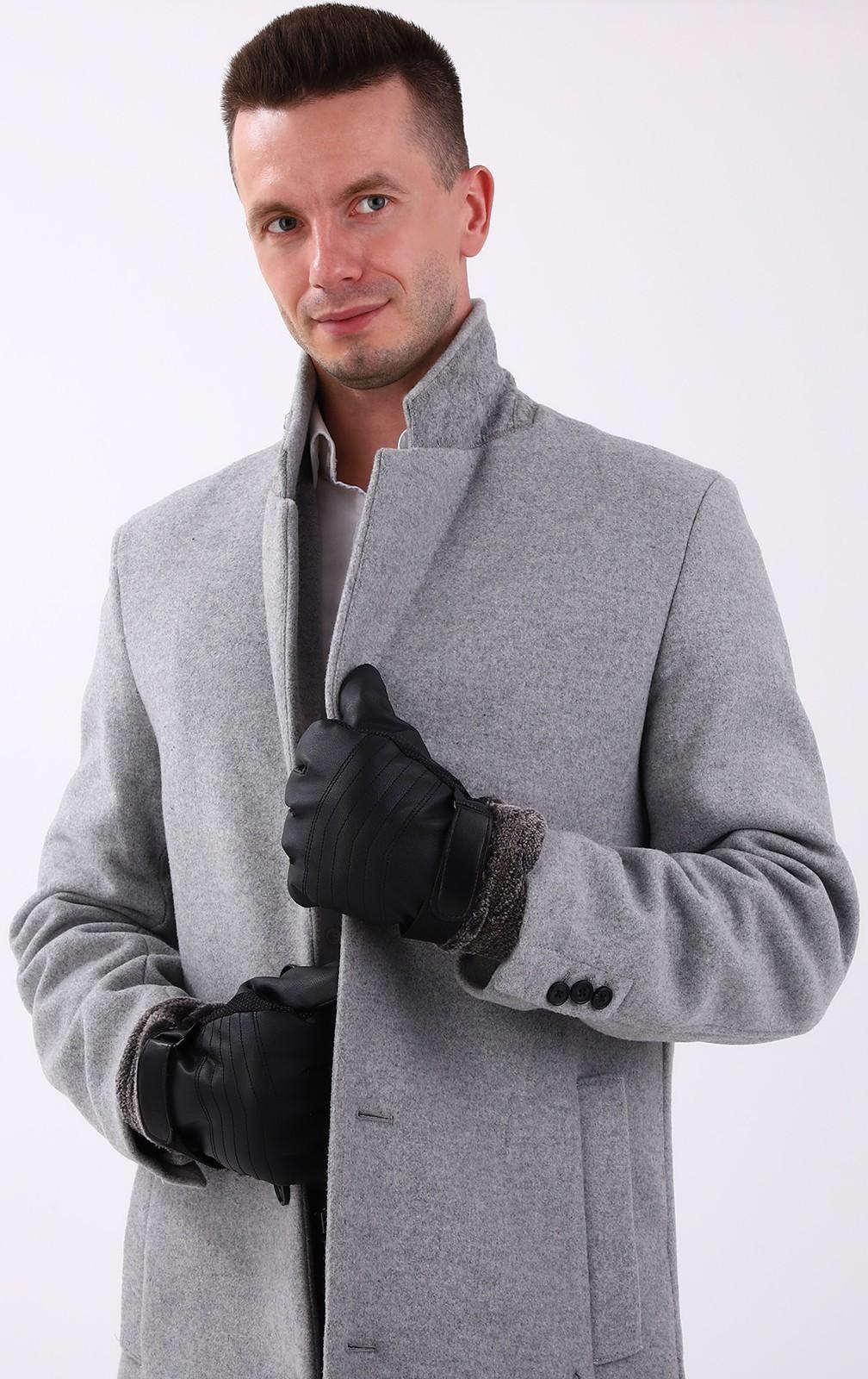 Перчатки мужские, безразмерные, с утеплителем, цвет чёрный