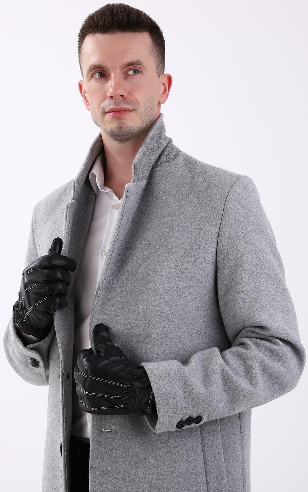 Перчатки мужские, безразмерные, с утеплителем, цвет чёрный