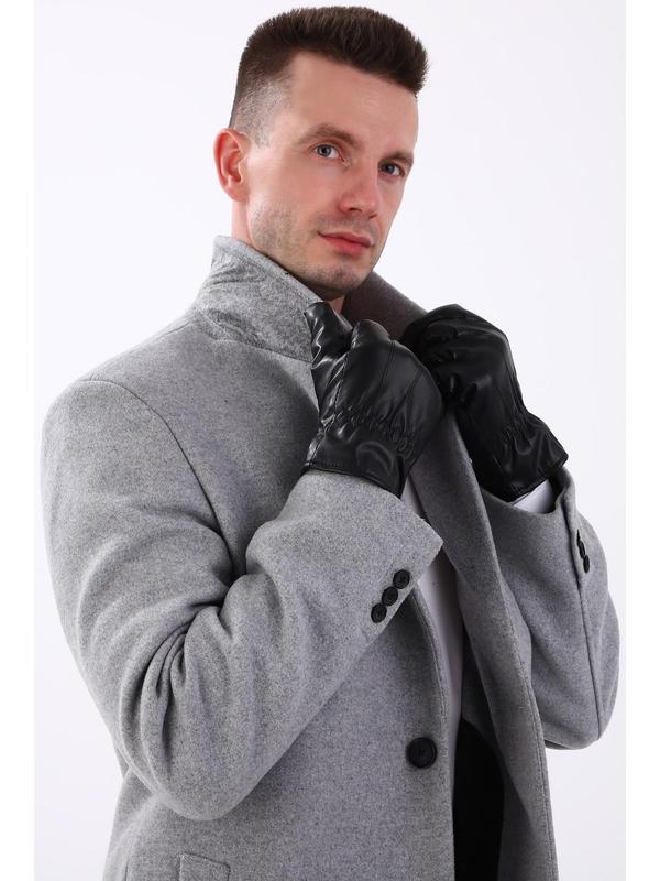 Перчатки мужские, безразмерные, с утеплителем, цвет чёрный