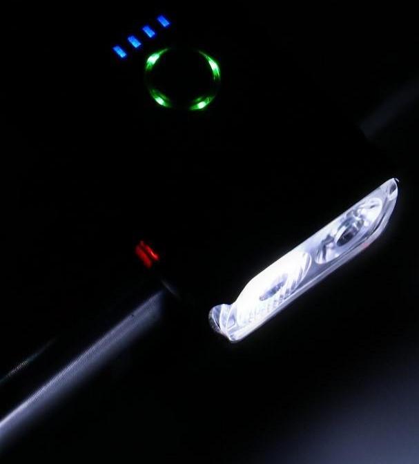 Фонарь велосипедный аккумуляторный, 10Вт, 1200мАч, 600 лм, 6 режимов, 2LED, IPX5, 6.5 x 3.8 см 91353