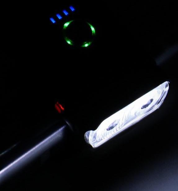 Фонарь велосипедный аккумуляторный, 10Вт, 1200мАч, 600 лм, 6 режимов, 2LED, IPX5, 6.5 x 3.8 см 91353