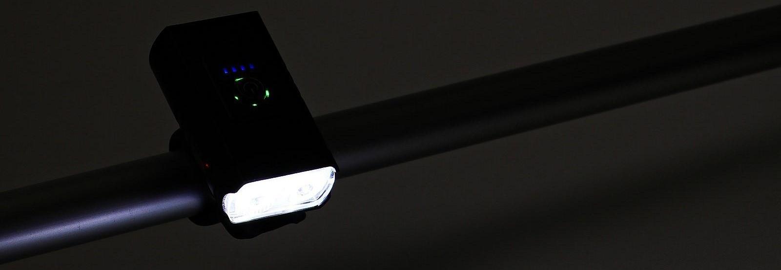 Фонарь велосипедный аккумуляторный, 10Вт, 1200мАч, 600 лм, 6 режимов, 2LED, IPX5, 6.5 x 3.8 см 91353