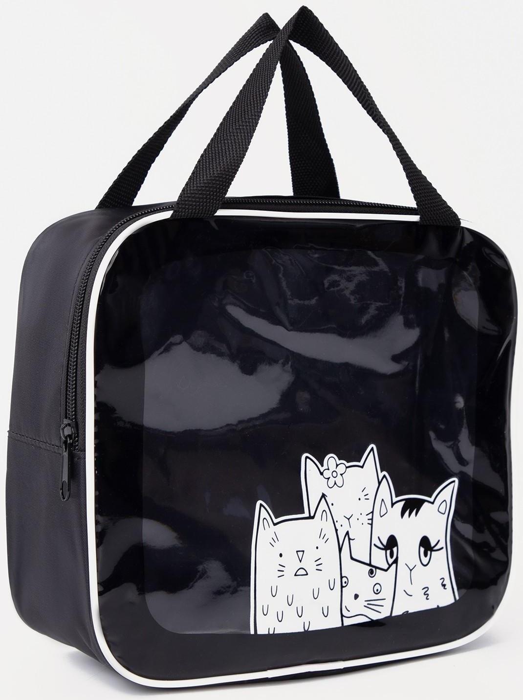 Сумка на молнии, цвет чёрный