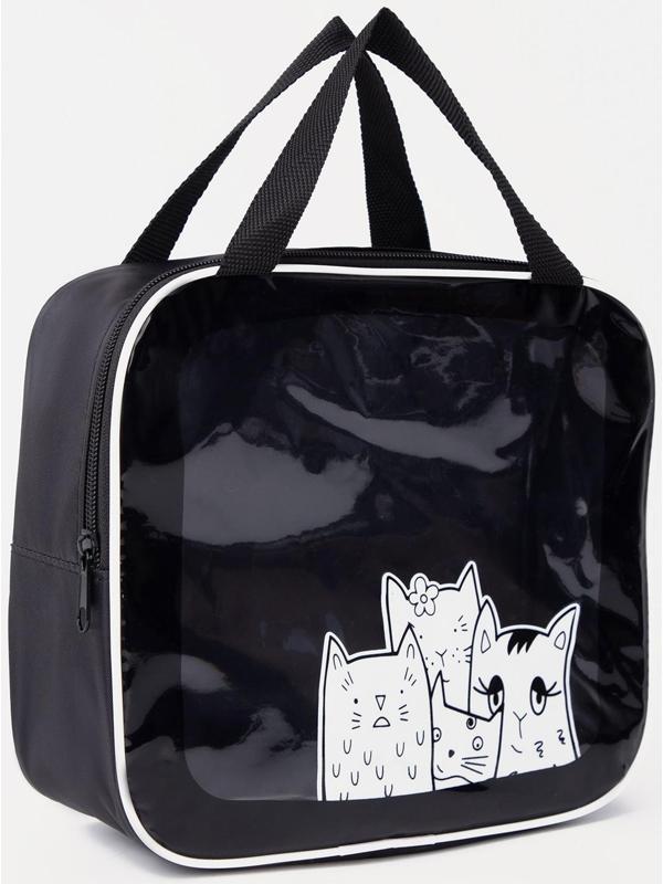 Сумка на молнии, цвет чёрный