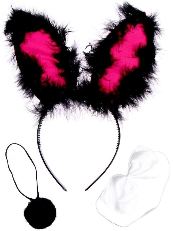 Карнавальный набор «Зайка» 3 предмета: ободок, хвост, бабочка