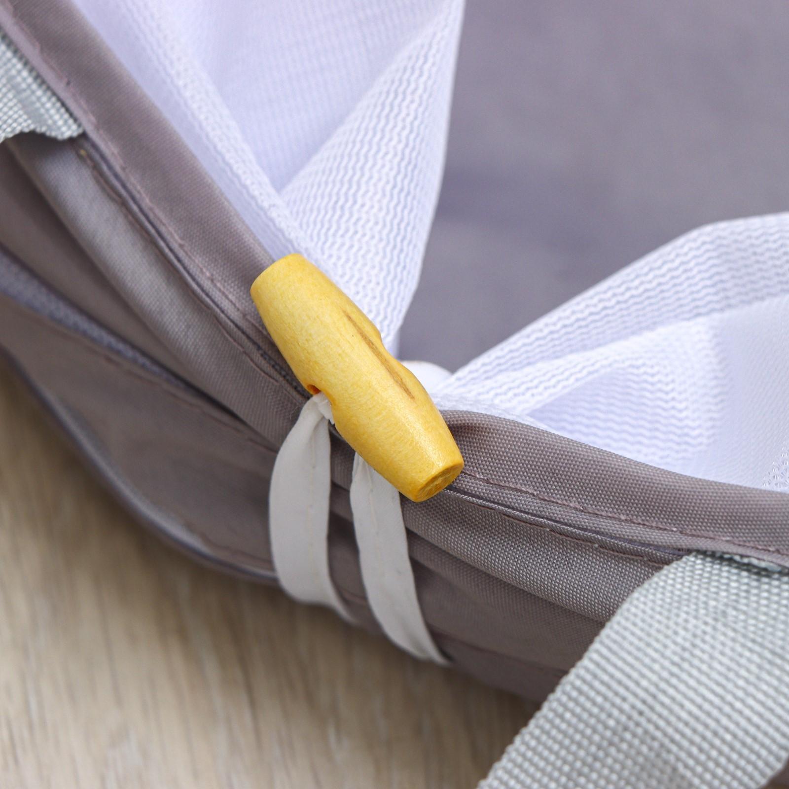 Корзина для белья складная Доляна, 35×35×43 см, цвет серый