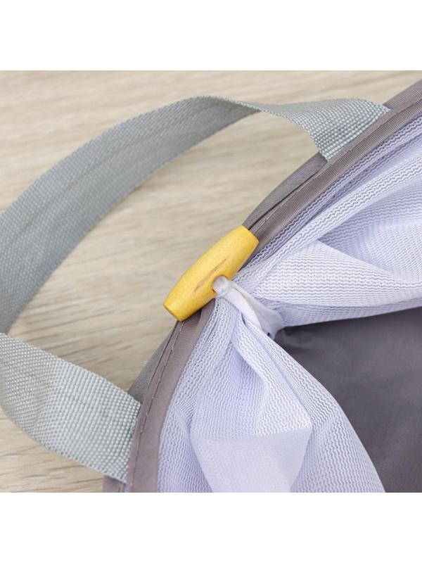 Корзина для белья складная Доляна, 35×35×43 см, цвет серый