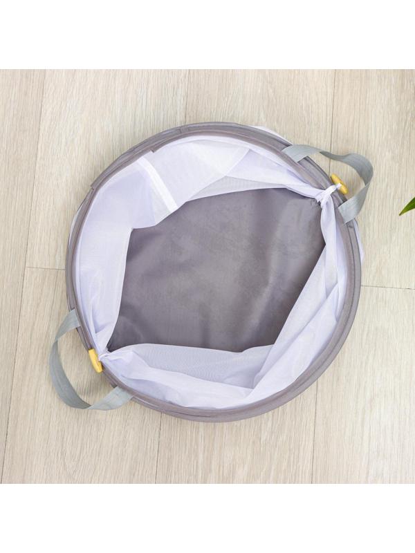 Корзина для белья складная Доляна, 35×35×43 см, цвет серый