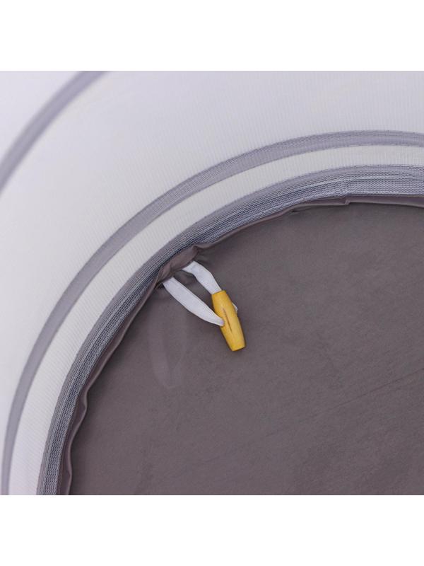 Корзина для белья складная Доляна, 35×35×43 см, цвет серый