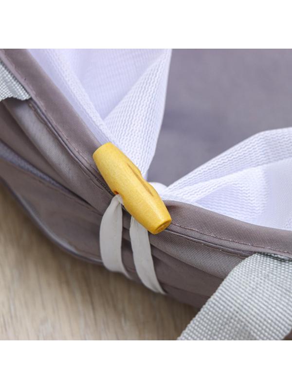 Корзина для белья складная Доляна, 35×35×43 см, цвет серый