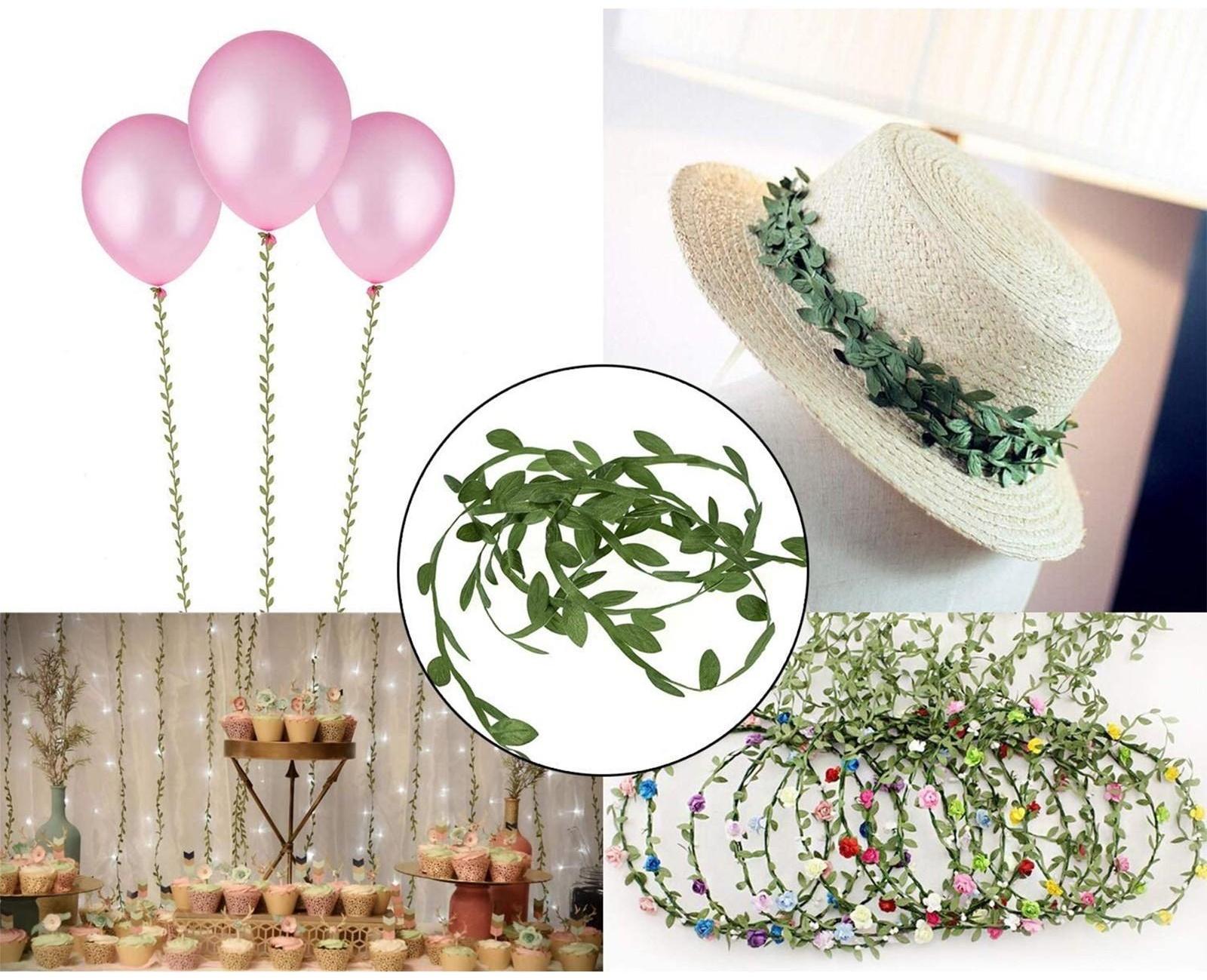 Лента фигурная «Листья», 25 мм, 9 ± 0,5 м, цвет зелёный