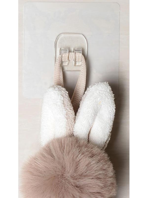 Держатель с клейкой поверхностью ТУНДРА, 60х60 мм, для крепления полок, прозрачный