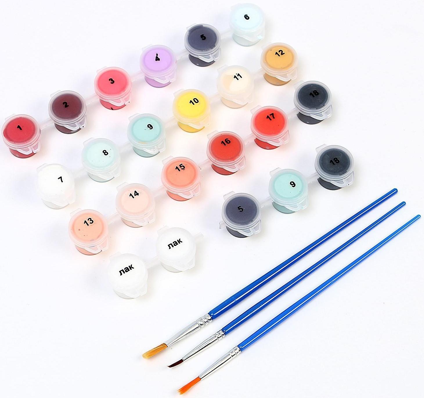 Картина по номерам на холсте с подрамником «Девушка с драконом» 40х50 см