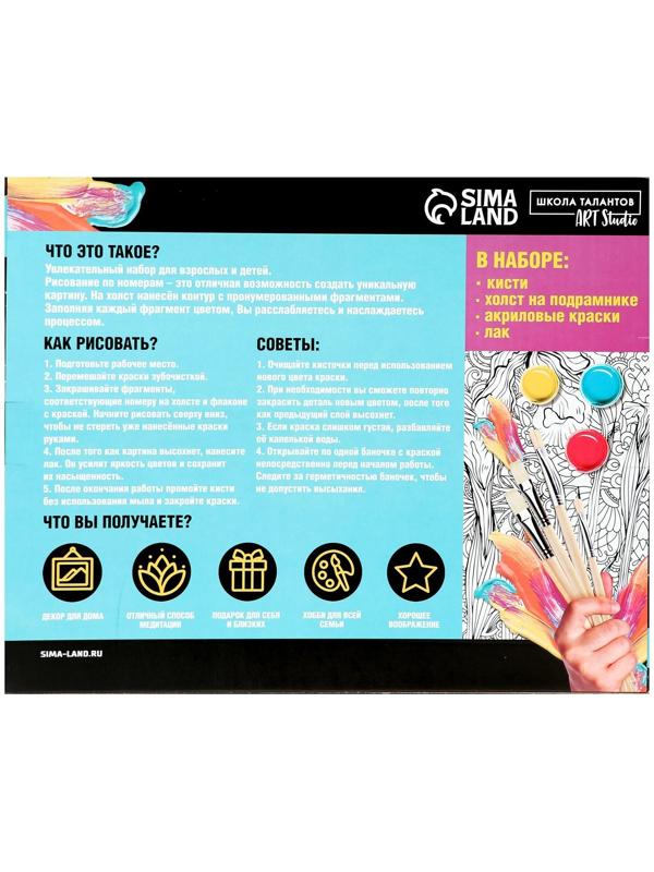 Картина по номерам на холсте с подрамником «Девушка с драконом» 40х50 см