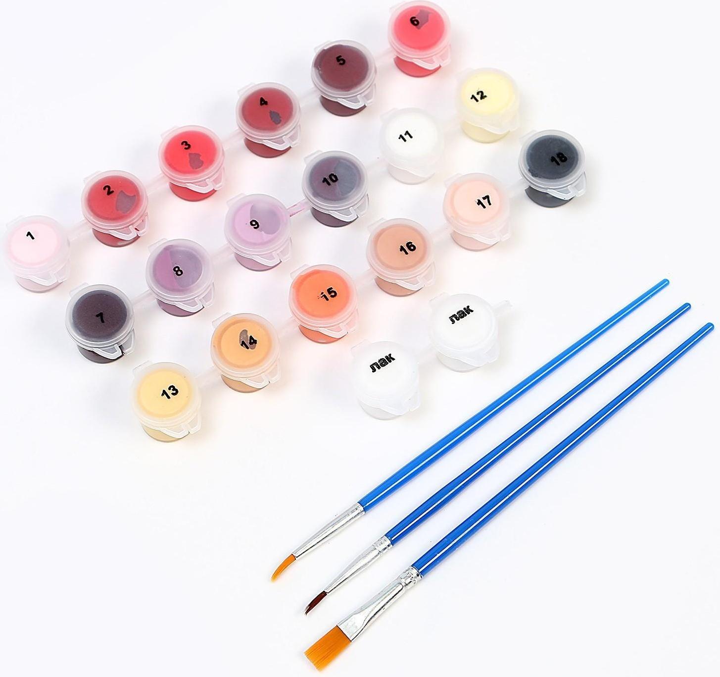 Картина по номерам на холсте с подрамником «Девушка в японской маске» 40х50 см