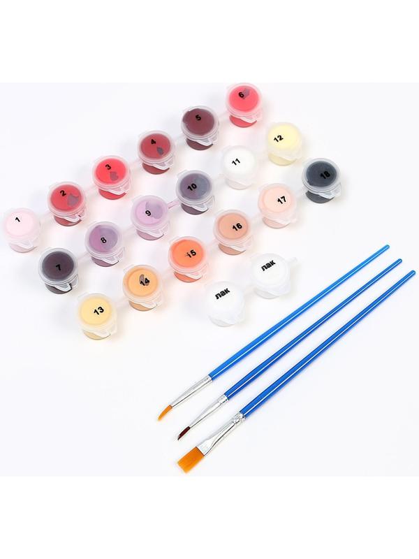 Картина по номерам на холсте с подрамником «Девушка в японской маске» 40х50 см