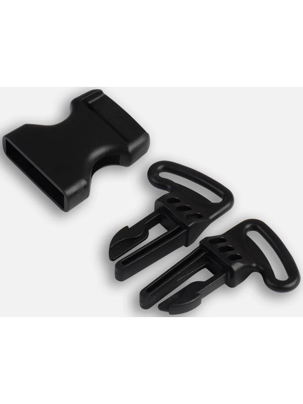 Фастекс 25 мм, тройной, нагрузка до 35 кг цвет чёрный