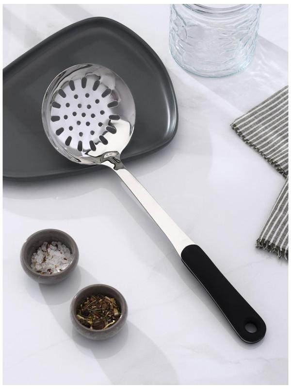 Шумовка из нержавеющей стали Доляна Home, h=37,5 см, толщина 3 мм