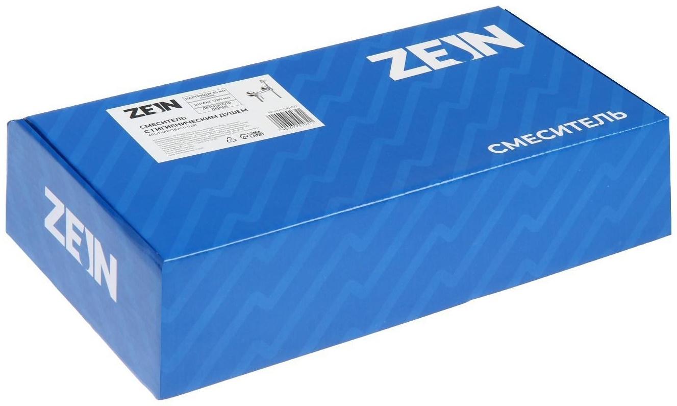 Смеситель с гигиеническим душем ZEIN, картридж керамика 35 мм, цинк, хром