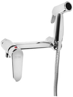 Смеситель с гигиеническим душем ZEIN, картридж керамика 35 мм, цинк, хром