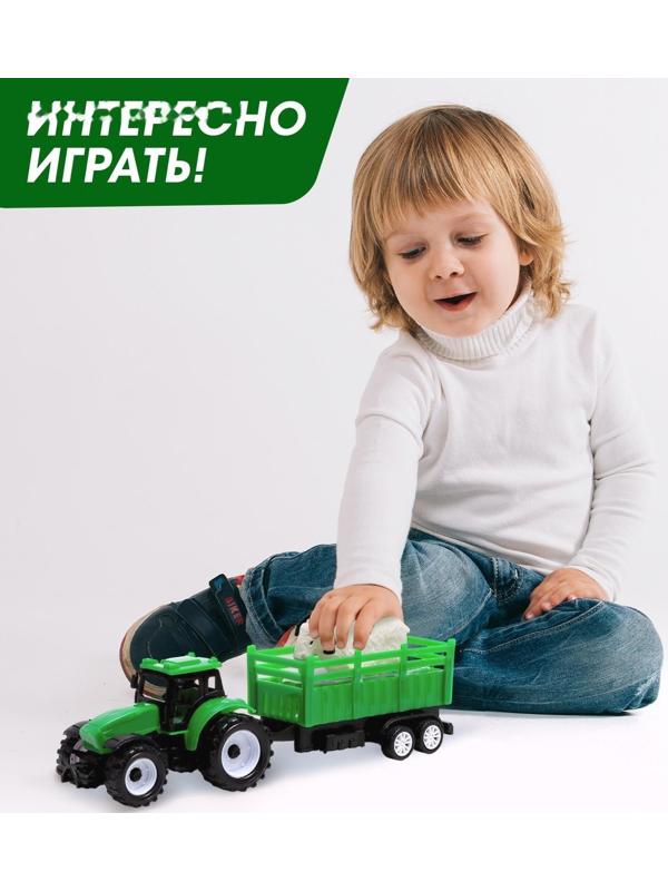 Трактор инерционный «Фермер», с прицепом и животным