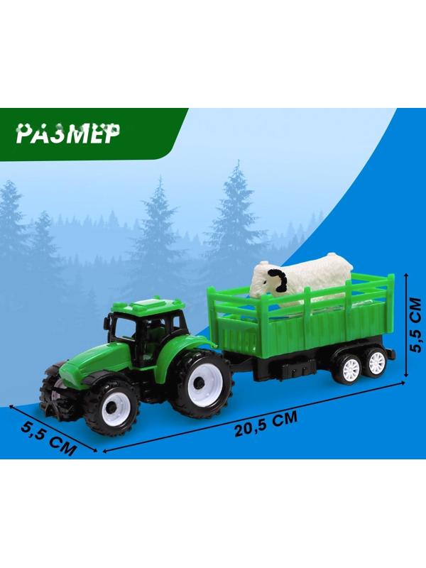 Трактор инерционный «Фермер», с прицепом и животным