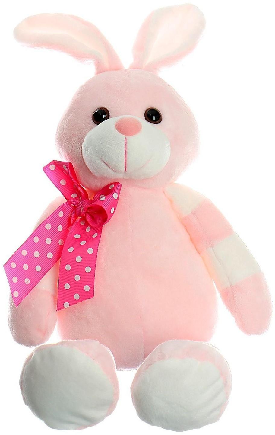 Мягкая игрушка «Зайка», бант в горох
