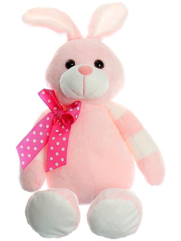 Мягкая игрушка «Зайка», бант в горох
