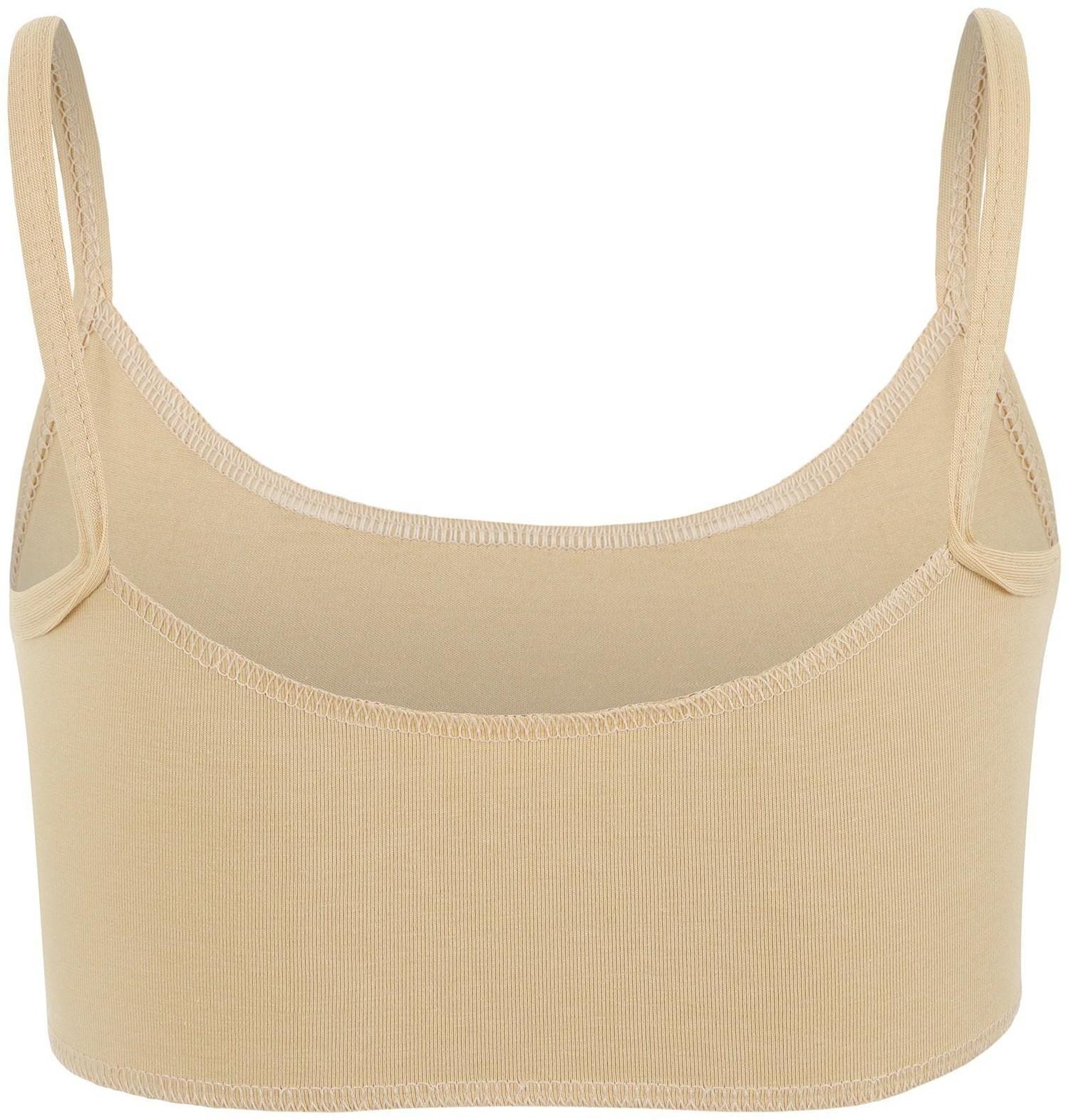 Топ на тонких бретелях, бежевый, размер 40