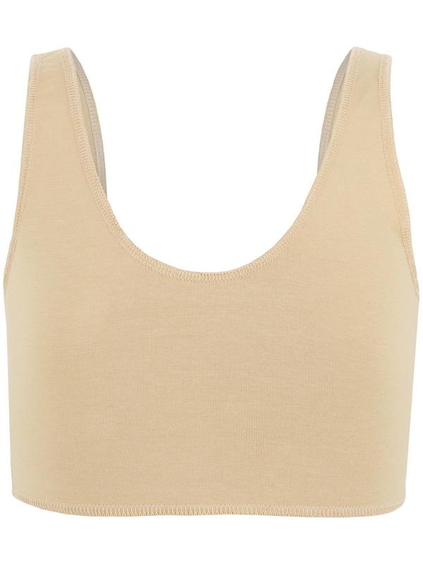 Топ на широких бретелях, р. 42, цвет бежевый