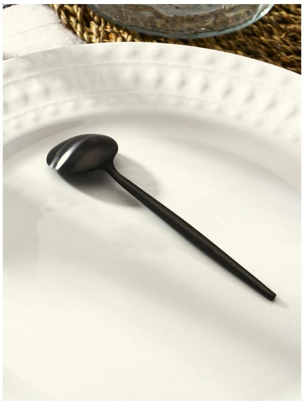 Ложка чайная из нержавеющей стали Magistro «Фолк», h=12,3 см, цвет чёрный