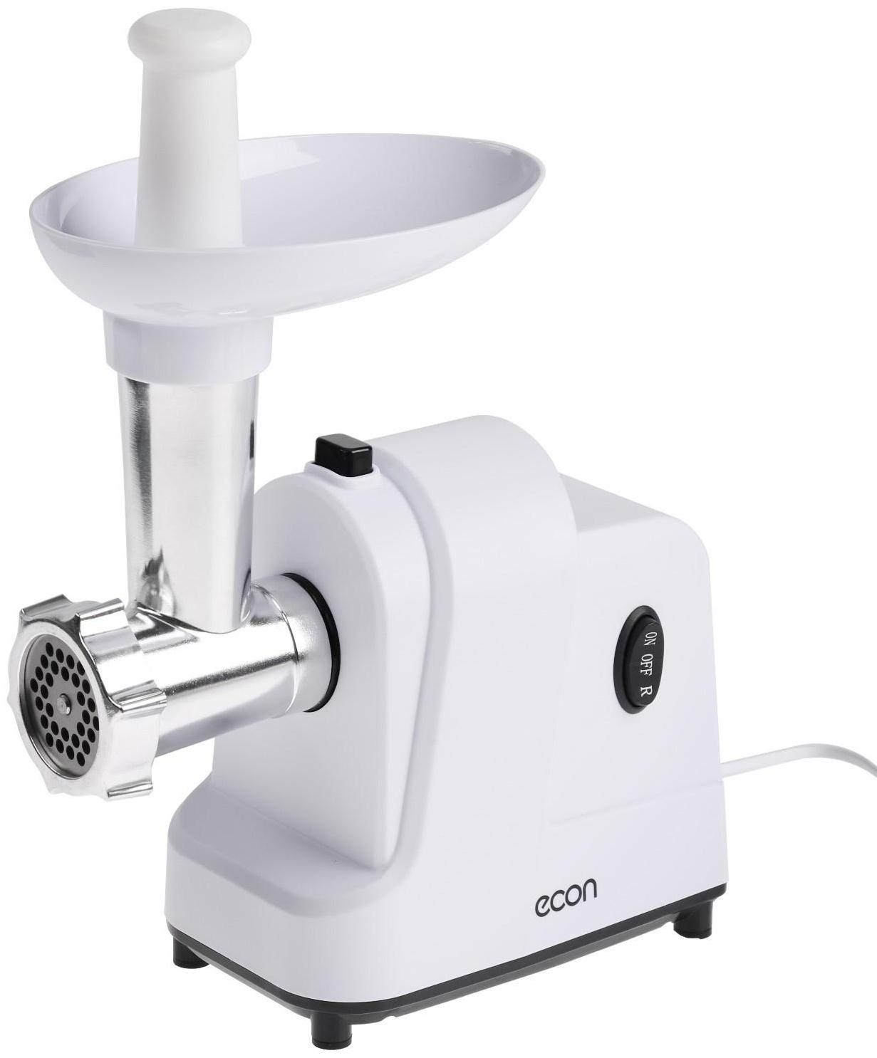 Мясорубка Econ ECO-1011MG, 1600 Вт, реверс, кеббе, белая