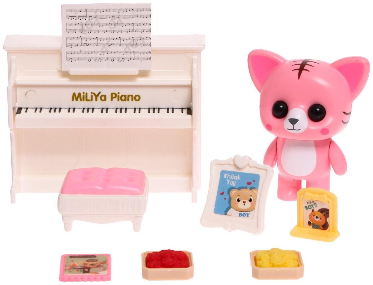 Набор игровой «Котик» с мебелью и аксессуарами, МИКС