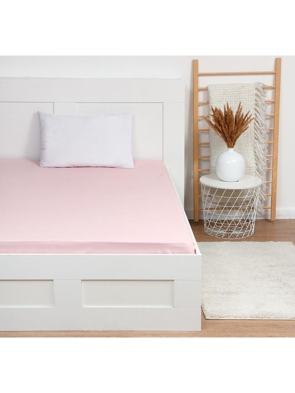 Простыня Этель 200*215, цв.розовый, 100% хлопок, поплин 125г/м2
