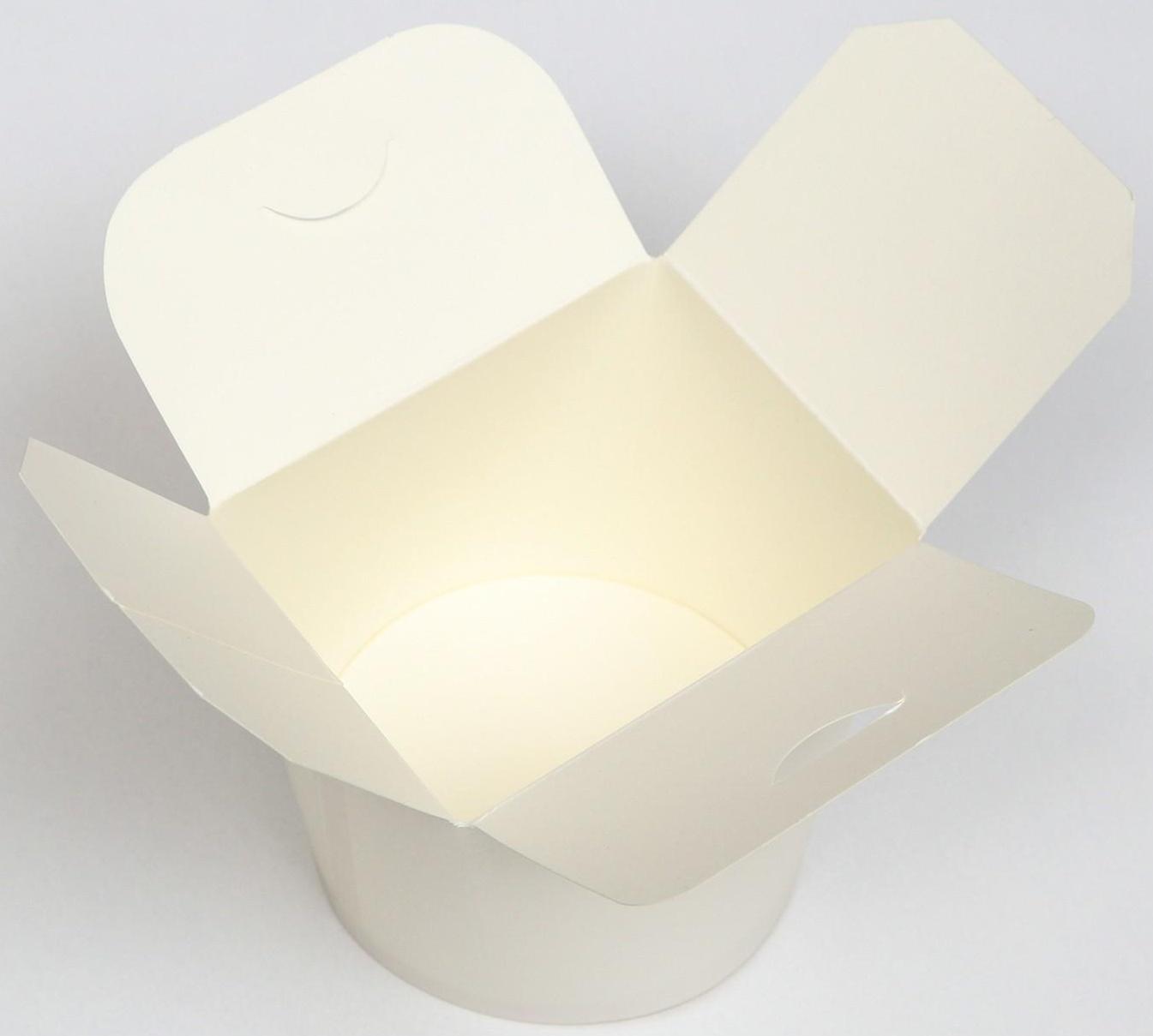 Чайна-бокс с круглым дном, белый, 700 мл