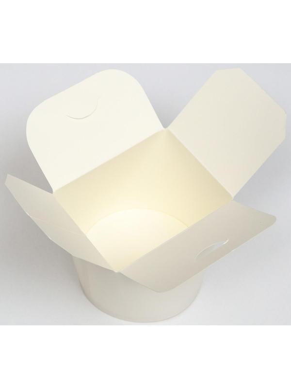 Чайна-бокс с круглым дном, белый, 700 мл