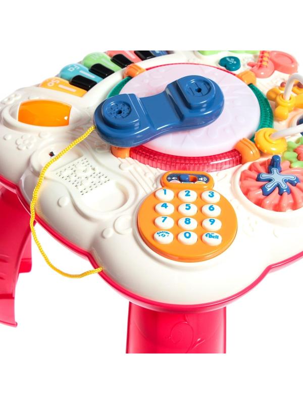 Развивающий столик, световые и звуковые эффекты, цвет красный