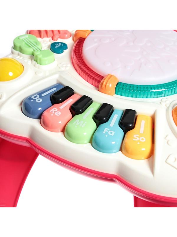 Развивающий столик, световые и звуковые эффекты, цвет красный