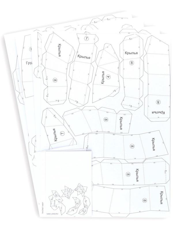 Полигональная фигура из бумаги «Сова», 26 х 40 х 23 см