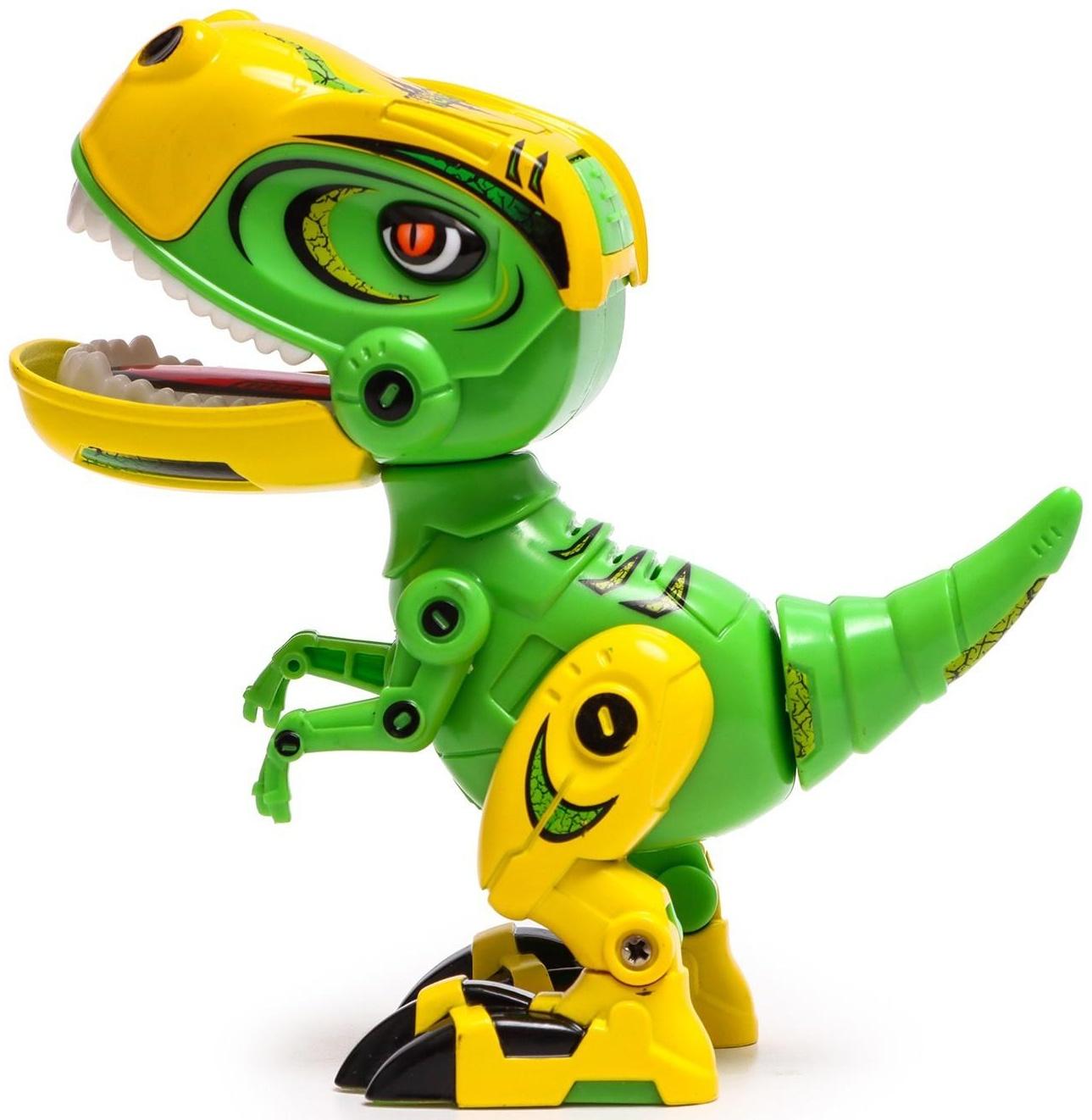 Робот «Динобот», реагирует на прикосновение, световые и звуковые эффекты, цвет зелёный