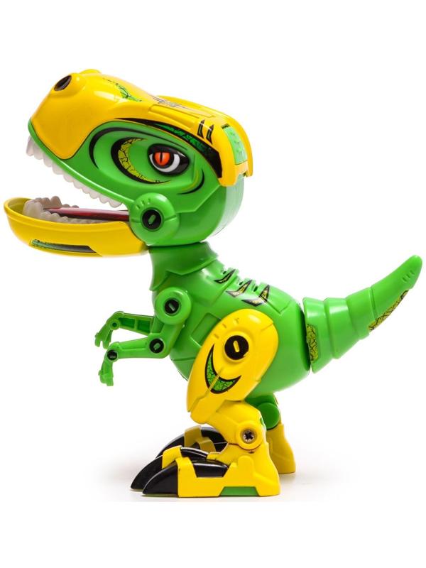 Робот «Динобот», реагирует на прикосновение, световые и звуковые эффекты, цвет зелёный