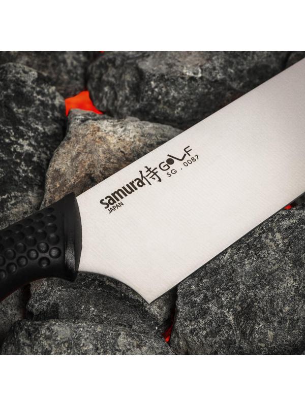 Нож кухонный Samura GOLF, шеф, лезвие 24 см, AUS-8