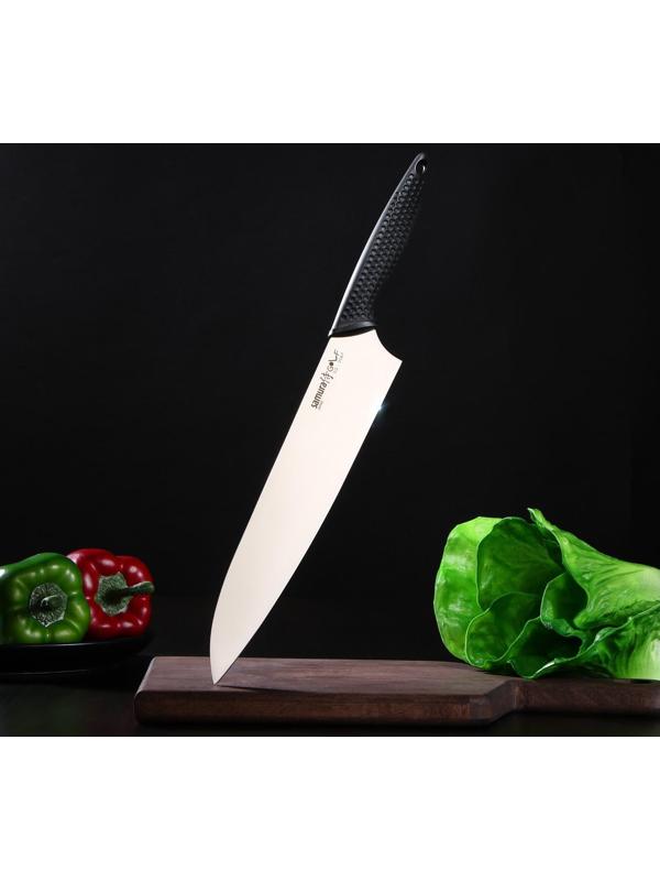 Нож кухонный Samura GOLF, шеф, лезвие 24 см, AUS-8