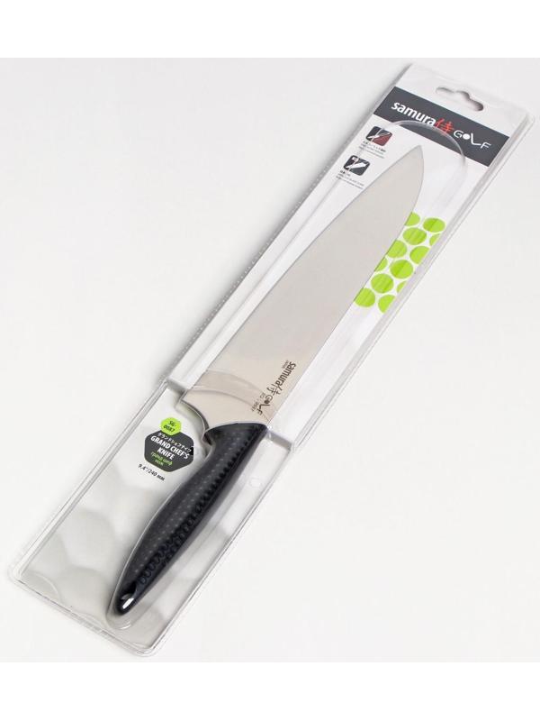 Нож кухонный Samura GOLF, шеф, лезвие 24 см, AUS-8