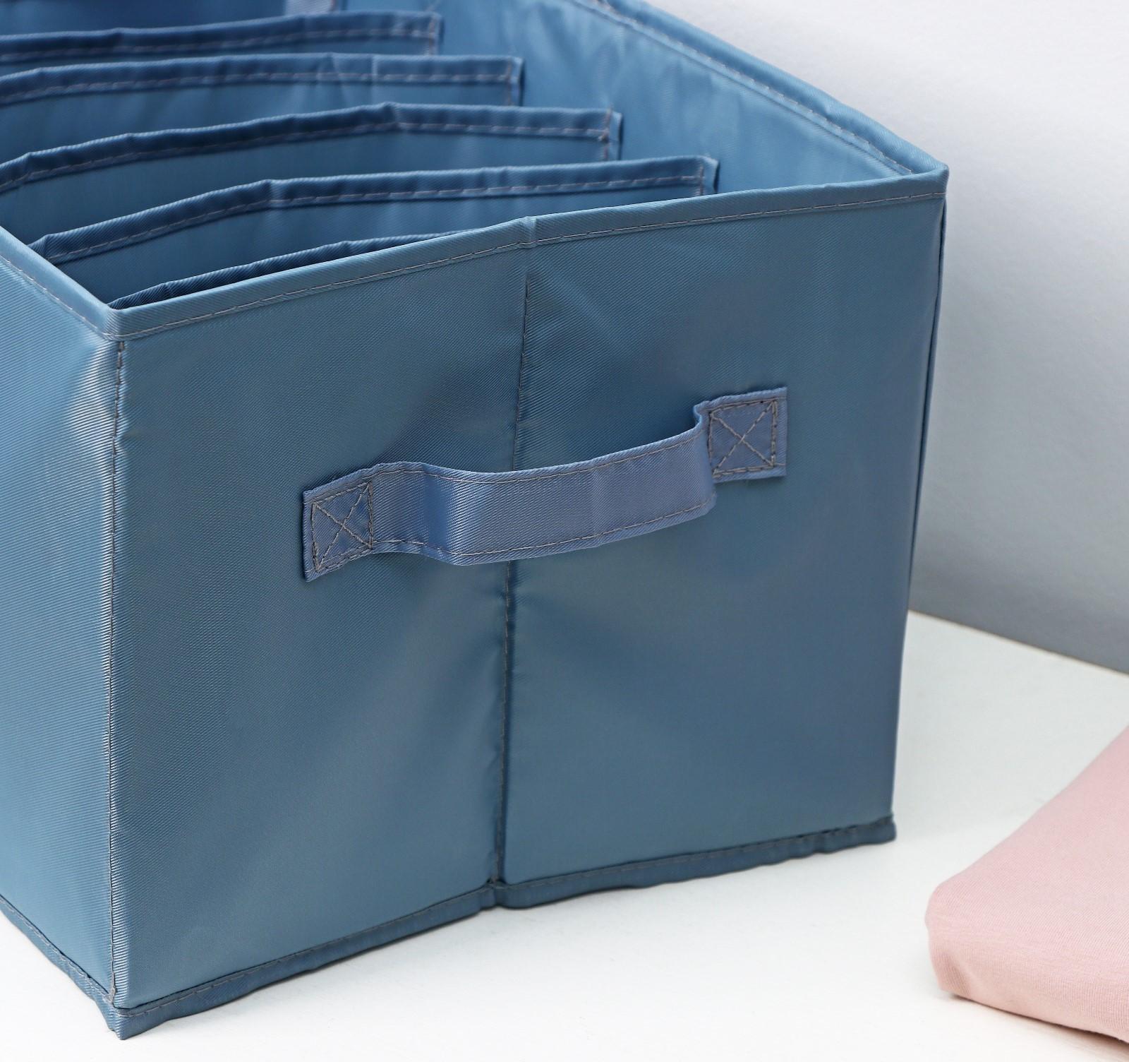 Органайзер для хранения белья «Комфорт», 7 отделений, 36×25×20 см, цвет серо-синий