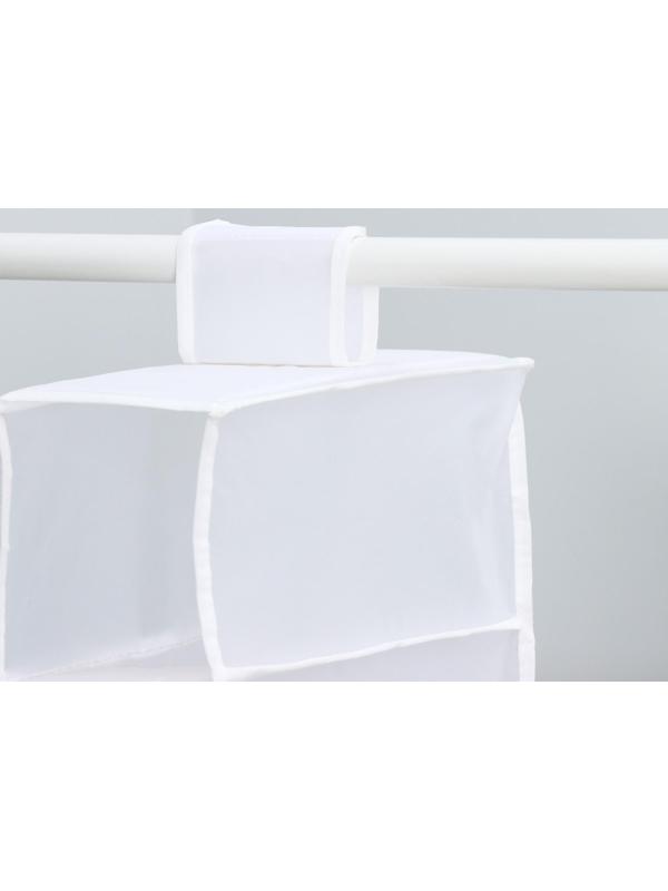 Кофр подвесной «Стейт», 5 отделений, 70×15×15 см, цвет белый