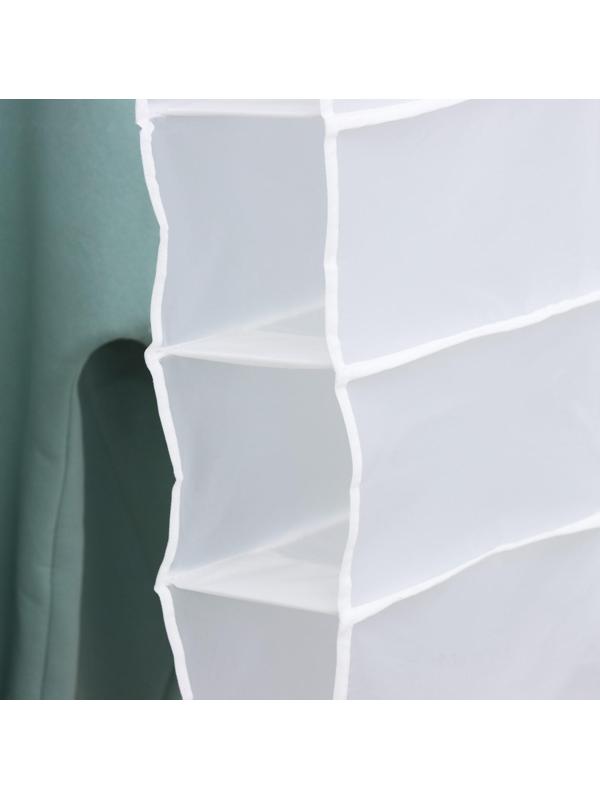 Кофр подвесной «Стейт», 5 отделений, 70×15×15 см, цвет белый